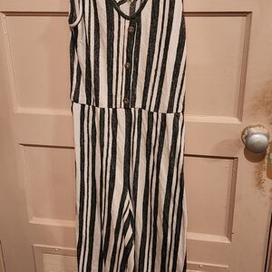 Jolt Black and White Striped Top